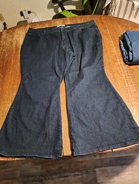 C. Est 1946 Denim Size 28WP Dark Wash Flare Leg Blue Jeans Repreve Stretch